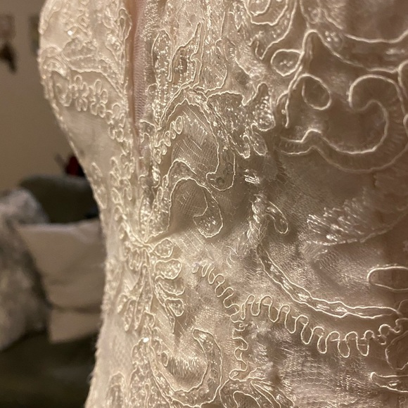 Wedding Gown - 8 Petite - Never Worn - Picture 9 of 13